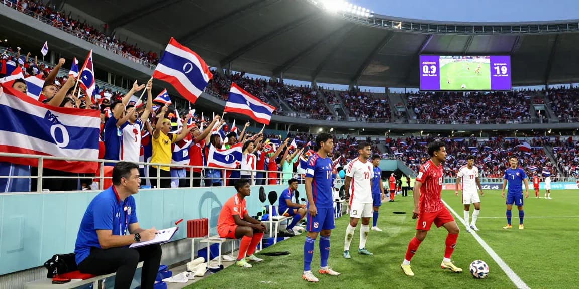 แฟนบอลชาวไทยเชียร์ทีมโปรดในสนามฟุตบอลโลก 2026 ขณะแทงบอลโลกนัดชิง