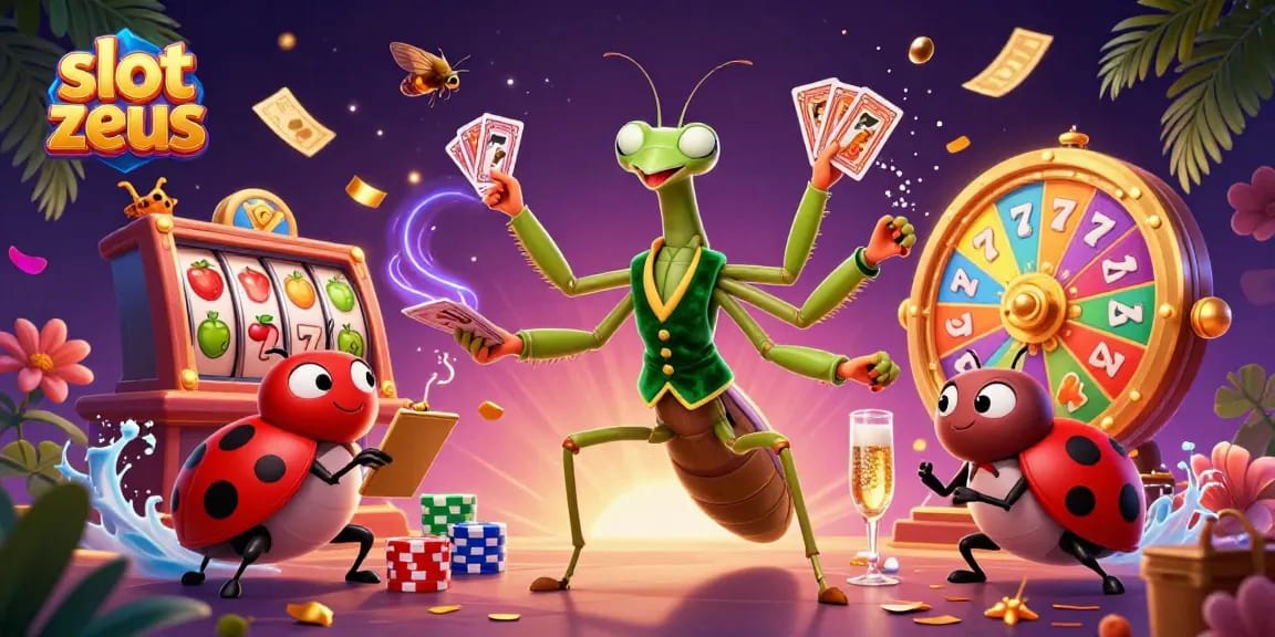 Menghadirkan keseruan slot zeus dengan berbagai simbol permainan dan elemen kasino yang dinamis.