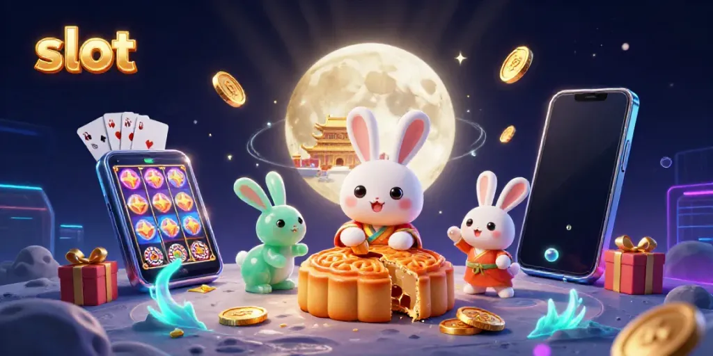 Slot ini menghadirkan ilustrasi kucing bulan yang menggiling kue bulan dengan simbol perjudian yang menyenangkan.