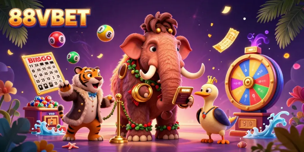 Celebrate with 88VBET as a woolly mammoth bouncer and saber-tooth tiger VIP enjoy a vibrant casino atmosphere full of prizes.