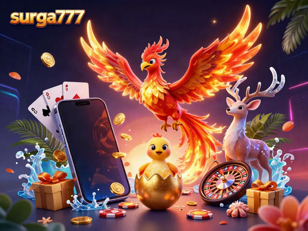 Experience the excitement of surga777 with dynamic slot reels, vibrant visuals, and captivating characters.