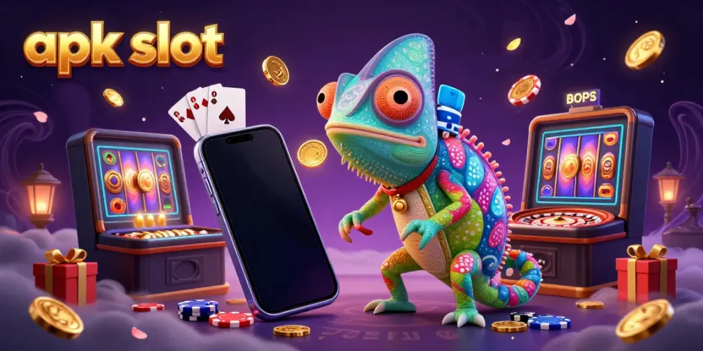 Engage with the apk slot experience, featuring vibrant slots and games amidst a lively casino atmosphere.