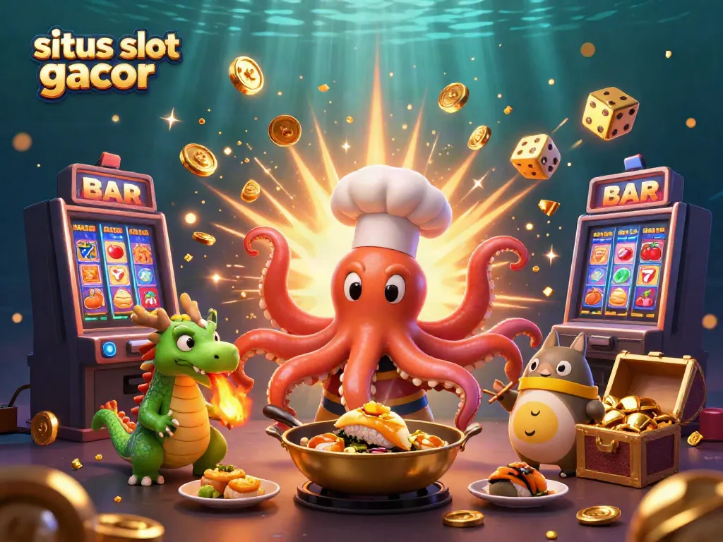 Experience the thrill of situs slot gacor with an explosive jackpot scene featuring vibrant characters and dynamic casino elements.