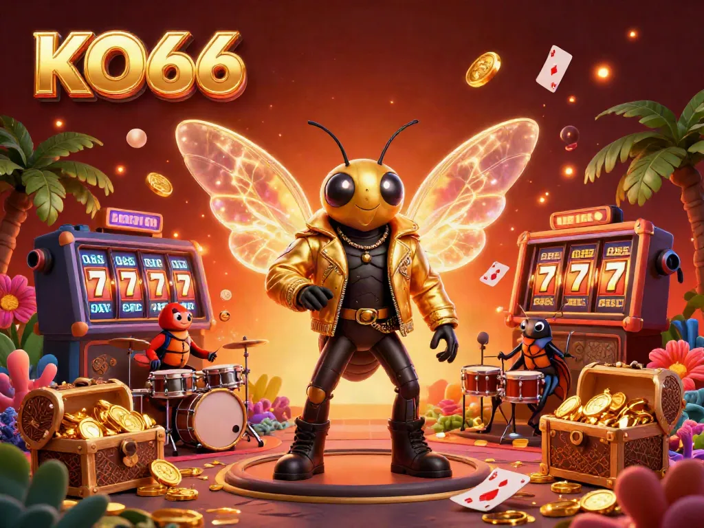 Experience the excitement of KO66 as characters immerse in a vibrant casino atmosphere filled with dynamic game elements.