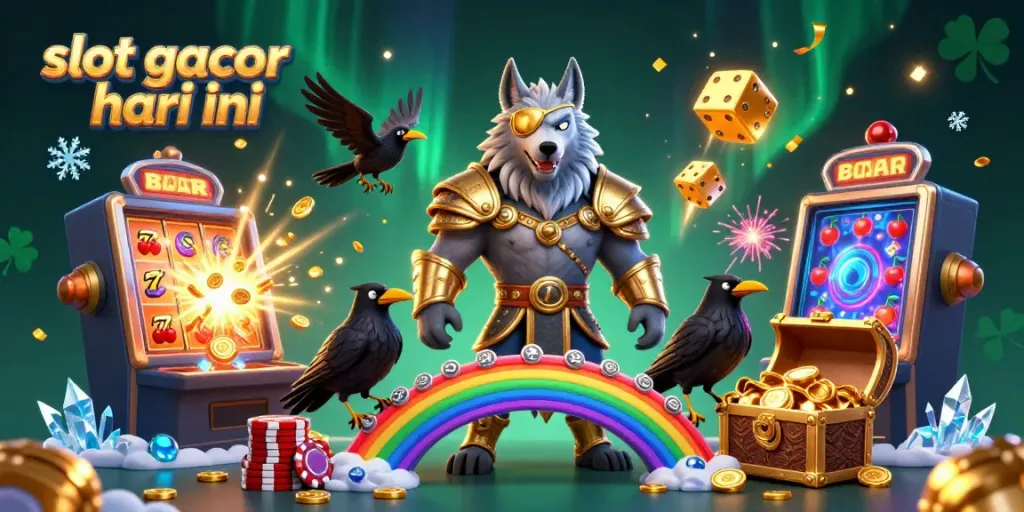 Experience the excitement of slot gacor hari ini featuring Odin and mystical elements in an enchanting casino scene.