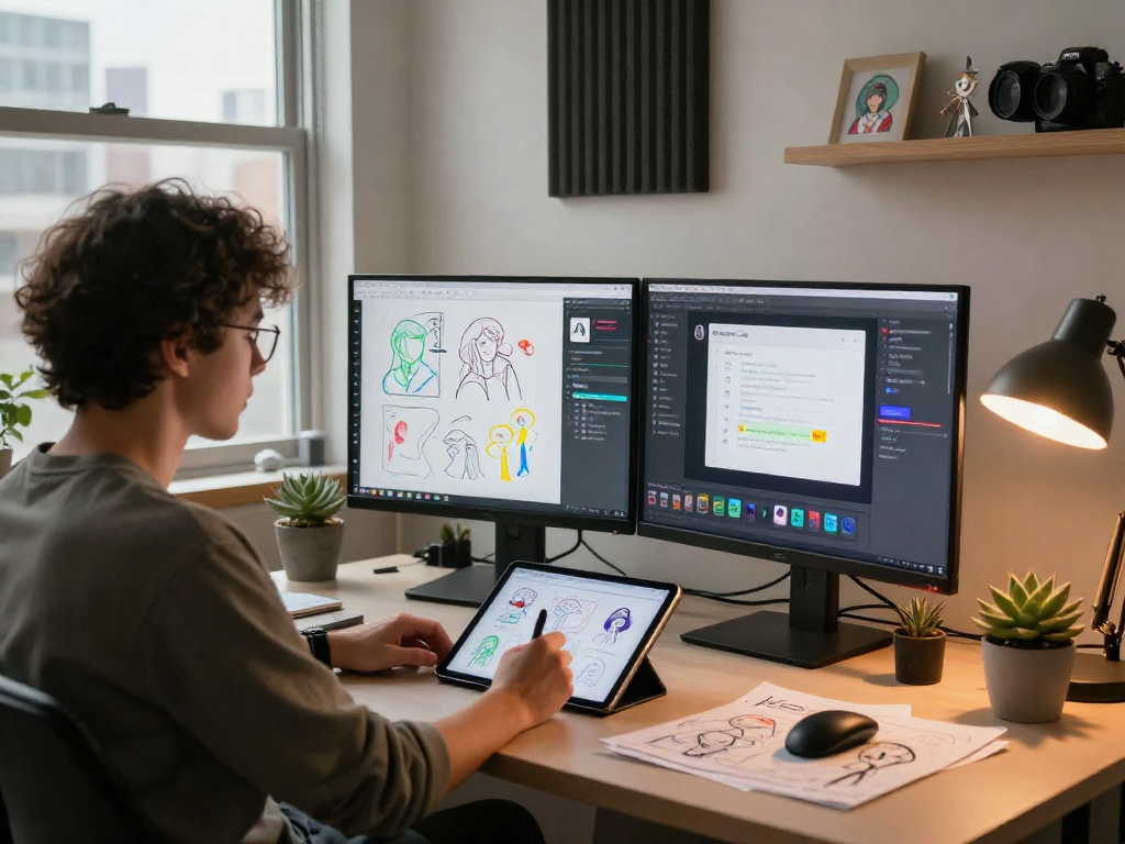 Engaging digital art studio showcasing AI chat nsfw tool with vibrant design elements.