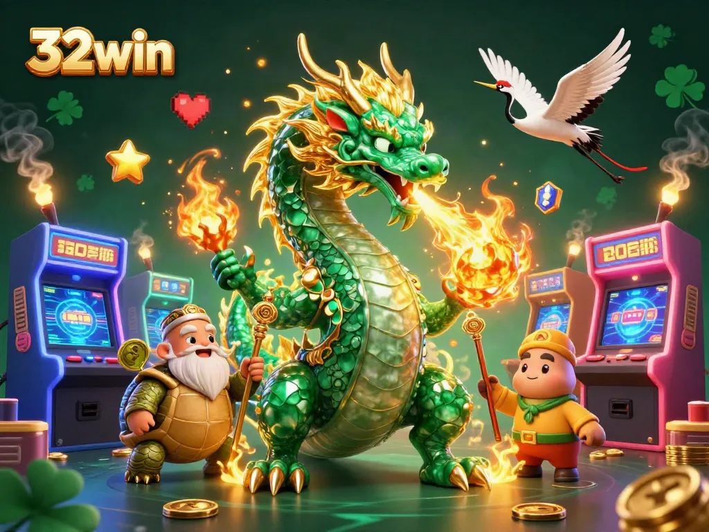 Experience the thrill of winning with 32win's immersive gaming atmosphere, rich in vibrant casino elements.