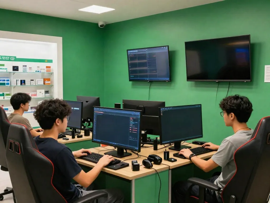 PESGSLOT gaming clinic with players engaged in a vibrant online gaming experience.