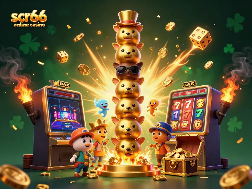 Engage with thrilling gameplay at scr66 online casino featuring vibrant slots and animated totem characters.