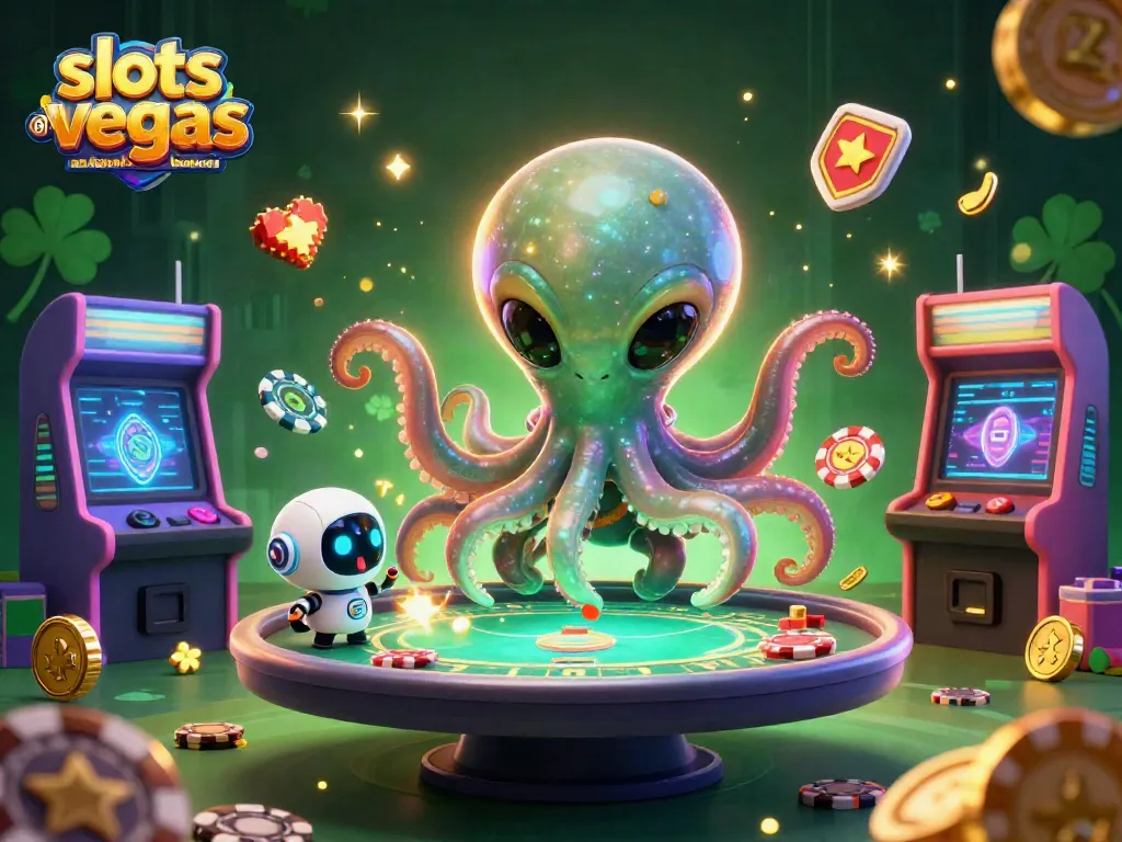 Engage with slots of vegas no deposit bonus codes in a vibrant casino-themed 3D digital illustration