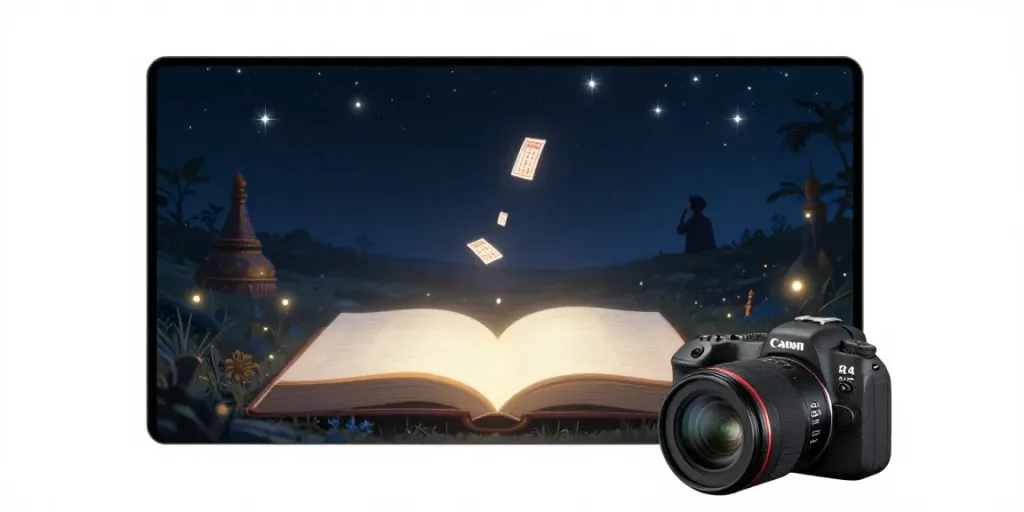 Bukumimpi138: Ruang impian penuh bintang dan buku mimpi yang bersinar.