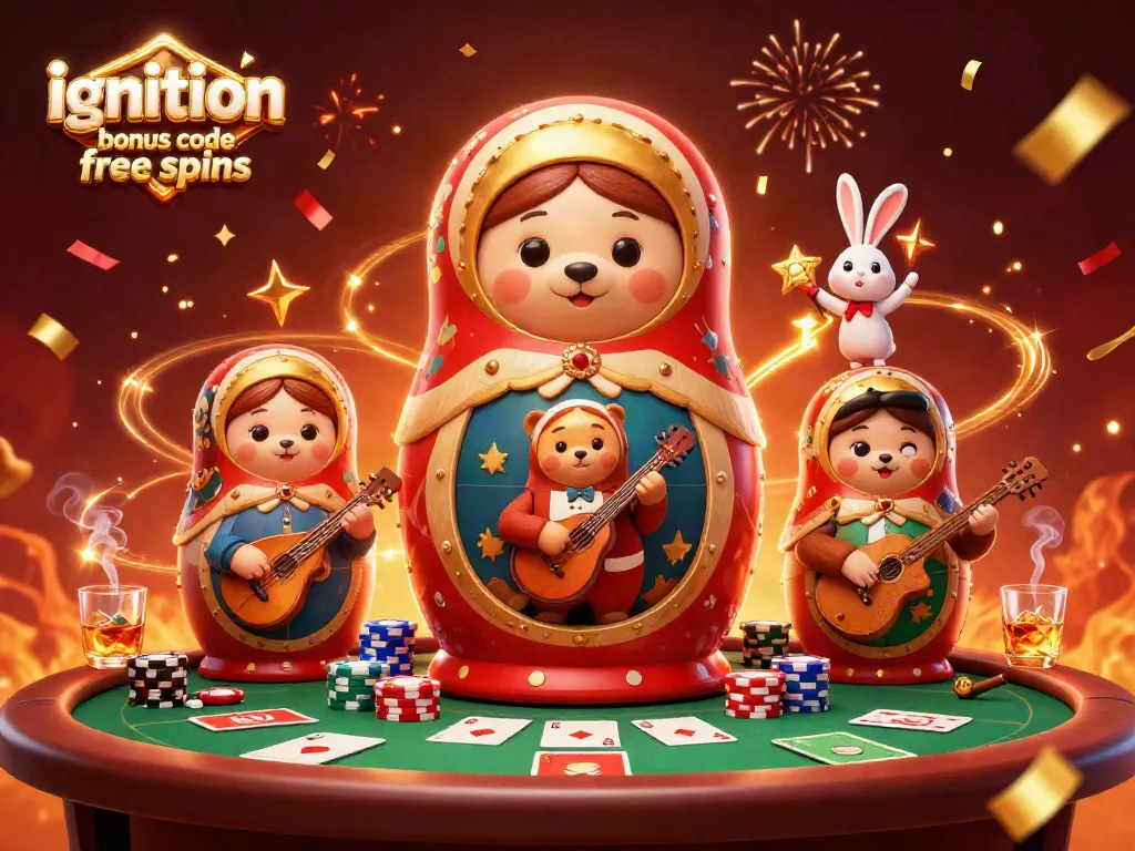 Play exciting games with the ignition casino bonus code free spins, as colorful characters and dynamic elements surround an animated scene.