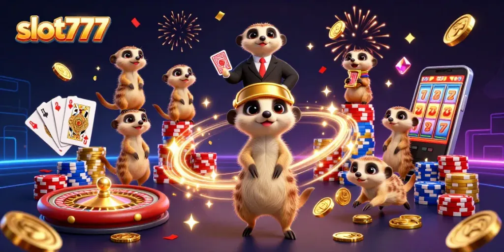 Mainkan slot777 dalam suasana meriah yang dipenuhi dengan chip dan koin emas.