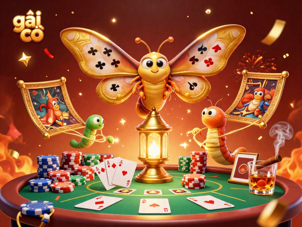 Experience the excitement of gái gọi through a vibrant casino scene featuring poker elements and stunning characters.