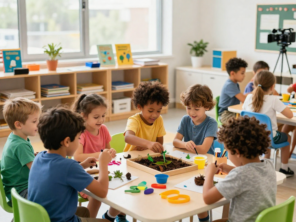 Children engaged in inquiry-based learning at the best international preschool Singapore, showcasing creativity and exploration.