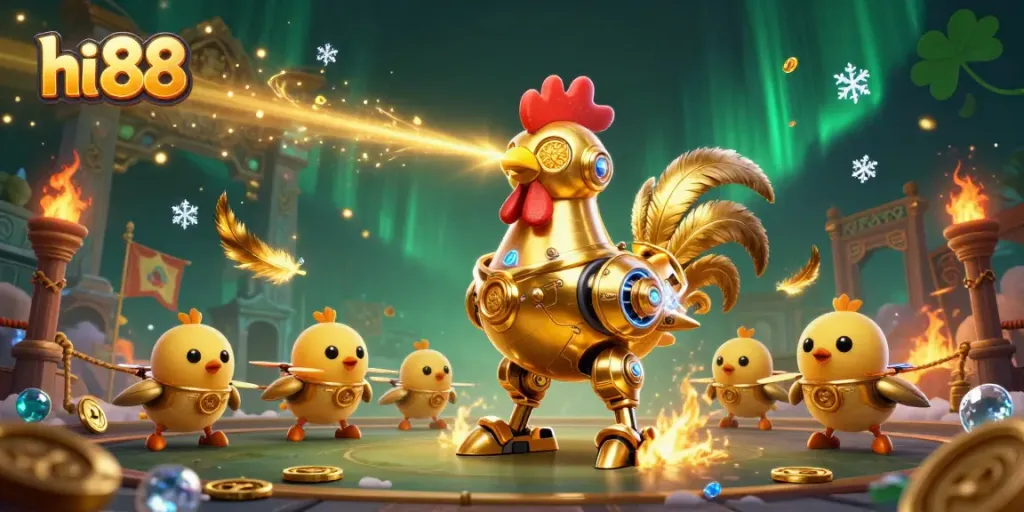 Experience thrilling action as hi 88 shines with dynamic casino game elements and vibrant characters.