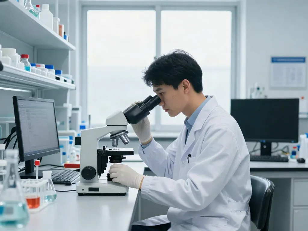 Where to buy SLU-PP-332 peptide in a modern lab setting with a researcher examining data.