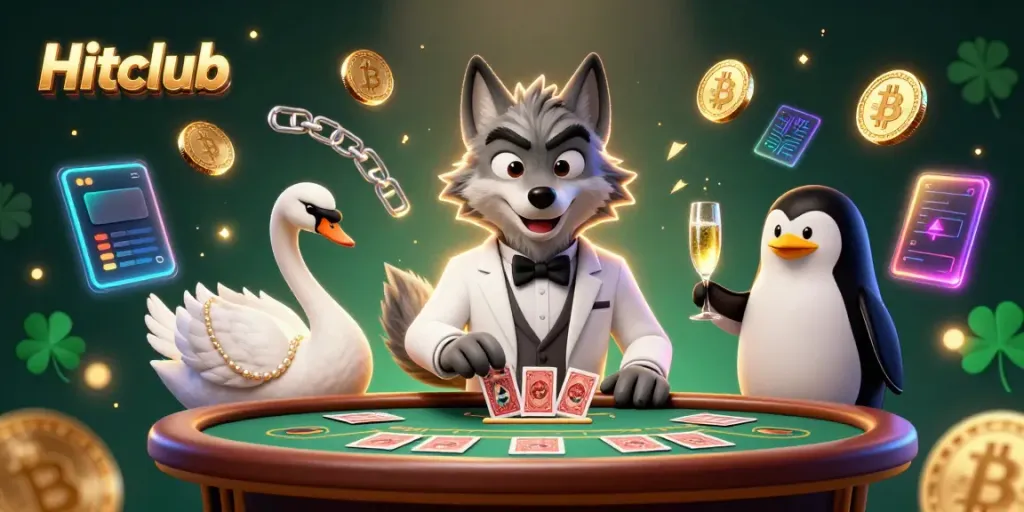 Experience thrilling gameplay at Hitclub with a lively baccarat scene featuring captivating characters.