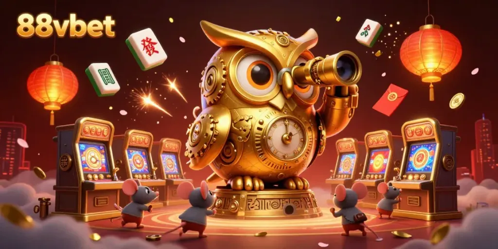 Experience thrilling gaming at 88vbet with a captivating 3D illustration of a casino scene.